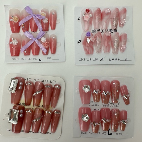 Handmade press on nails bundle of four sets size large - Picture 13 of 13